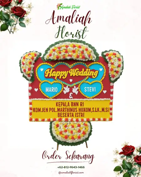 Papan Bunga Pernikahan Kaligowong
